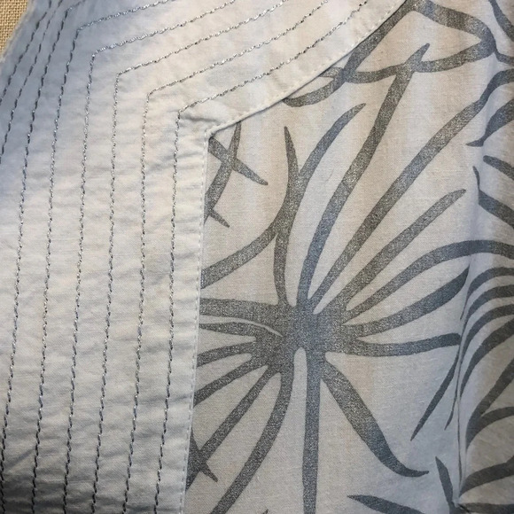 Gretchen Scott White Silver Accent Tunic Shirt - Picture 5 of 7